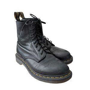 Dr. Martens 1460 Pascal Virginia Leather Ankle Boots Black Women's Size US 8